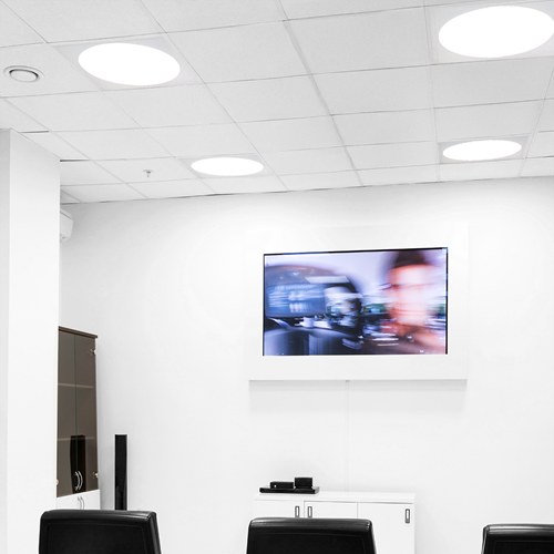 Pragmalux LED Paneel 60x60cm Rondix IP54 40W 3000K-3500K-4000K 3CCT 4600-5000lm UGR<19 wit RAL9016 +TCI Casambi Driver (4x14W)-5