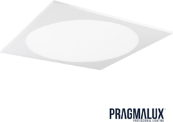 Pragmalux LED Paneel 60x60cm Rondix IP54 20-40W 3000K-3500K-4000K 3CCT 2300-5000lm UGR<19 wit RAL9016 + Driver (4x14W)