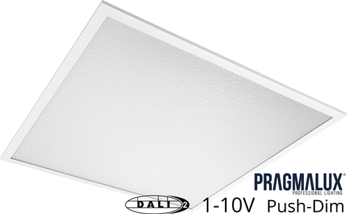 Pragmalux LED Paneel 60x60cm Sigma G2 IP65 CRI>90 26-37W 5000K-6500K 2-CCT 3700-5300lm UGR<19 +Universele Driver (DALI2, 1-10V, Push-dim) (4x14W/4X18W)-1