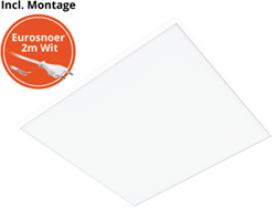 Pragmalux LED Paneel 60x60cm Essence G3 27-34W 3000K-6000K 3-CCT 3300-4350lm UGR<19 +Philips Driver incl. eurosnoer 2m wit (4x14W)