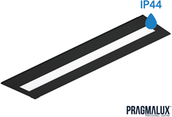 Pragmalux LED Paneel Flexcore IP44 30x120cm 26-39W 3600-5500lm 3000K-3500K-4000K 3CCT CRI >90 UGR<19 zwart RAL9005 +driver