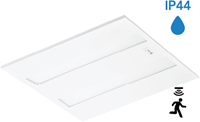 Pragmalux LED Paneel Flexcore IP44 Easyair Sensor 60x60cm 26-39W 3600-5500lm 3000K-3500K-4000K 3CCT CRI >90 UGR<19 wit RAL9003+Philips SR driver