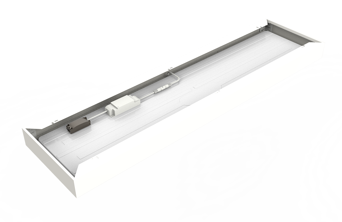 Pragmalux LED-panel overflademonteringssæt 30x150cm