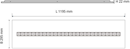 Pragmalux LED Paneel Optic transparant reflector 30x120cm 26-36W 3600-4800lm 3000K-3500K-4000K 3CCT CRI>90 UGR<16 wit RAL9003 + Philips driver-2