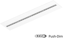 Pragmalux LED Paneel Optic hoogglans reflector 30x120cm 36W 4400-4800lm 3000K-3500K-4000K 3CCT CRI>90 UGR<16 wit RAL9003 + Philips DALI driver