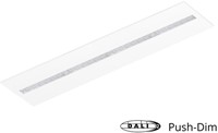 Pragmalux LED Paneel Optic transparant reflector 30x120cm 36W 4400-4800lm 3000K-3500K-4000K 3CCT CRI>90 UGR<16 wit RAL9003 + Philips DALI driver
