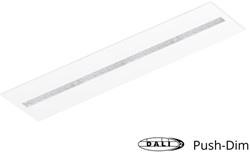 Pragmalux LED Paneel Optic transparant reflector 30x120cm 36W 4400-4800lm 3000K-3500K-4000K 3CCT CRI>90 UGR<16 wit RAL9003 + Philips DALI driver