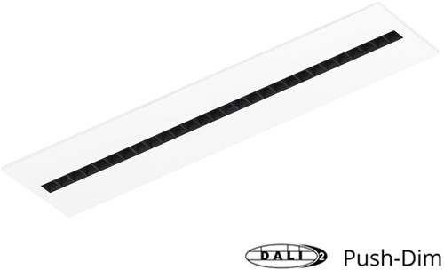 Pragmalux LED Paneel Optic zwarte reflector 30x120cm 36W 4050-4400lm 3000K-3500K-4000K 3CCT CRI>90 UGR<16 wit RAL9003 + Philips DALI driver