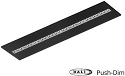 Pragmalux LED Paneel Optic hoogglans reflector 30x120cm 36W 4400-4800lm 3000K-3500K-4000K 3CCT CRI>90 UGR<16 zwart RAL9005 + Philips DALI driver