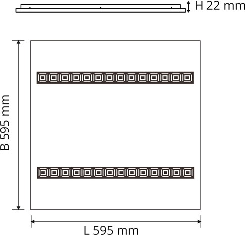 Pragmalux LED Paneel Optic transparant reflector 60x60cm 26-36W 3600-4800lm 3000K-3500K-4000K 3CCT CRI>90 UGR<16 wit RAL9003 + Philips driver-2