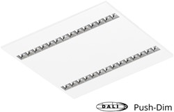 Pragmalux LED Paneel Optic hoogglans reflector 60x60cm 36W 4400-4800lm 3000K-3500K-4000K 3CCT CRI>90 UGR<16 wit RAL9003 + Philips DALI driver
