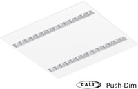 Pragmalux LED Paneel Optic matte reflector 60x60cm 36W 4350-4750lm 3000K-3500K-4000K 3CCT CRI>90 UGR<16 wit RAL9003 + Philips DALI driver