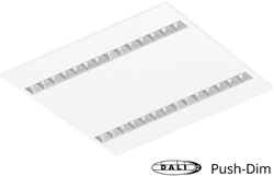Pragmalux LED Paneel Optic matte reflector 60x60cm 36W 4350-4750lm 3000K-3500K-4000K 3CCT CRI>90 UGR<16 wit RAL9003 + Philips DALI driver