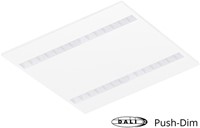 Pragmalux LED Paneel Optic witte reflector 60x60cm 36W 4350-4750lm 3000K-3500K-4000K 3CCT CRI>90 UGR<16 wit RAL9003 + Philips DALI driver