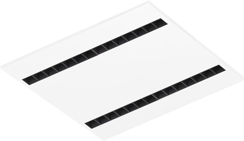 Pragmalux LED Paneel Optic zwarte reflector 60x60cm 26-36W 3200-4400lm 3000K-3500K-4000K 3CCT CRI>90 UGR<16 wit RAL9003 + Philips driver
