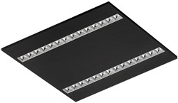 Pragmalux LED Paneel Optic hoogglans reflector 60x60cm 26-36W 3600-4800lm 3000K-3500K-4000K 3CCT CRI>90 UGR<16 zwart RAL9005 + Philips driver