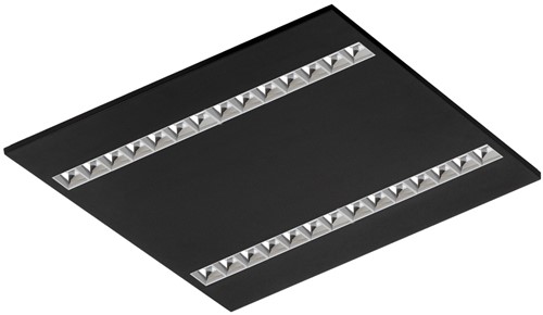 Pragmalux LED Paneel Optic hoogglans reflector 60x60cm 26-36W 3600-4800lm 3000K-3500K-4000K 3CCT CRI>90 UGR<16 zwart RAL9005 + Philips driver