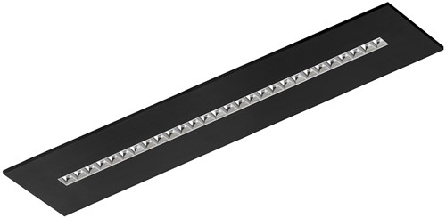 Pragmalux LED Bandrasterarmatuur Optic hoogglans reflector 30x150cm 36W 4400-4800lm 3000K-3500K-4000K 3CCT CRI>90 UGR<16 zwart RAL9005 + Philips DALI driver + plenum-1
