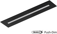 Pragmalux LED Bandrasterarmatuur Optic matte reflector 30x150cm 36W 4350-4750lm 3000K-3500K-4000K 3CCT CRI>90 UGR<16 zwart RAL9005 + Philips DALI driver + plenum
