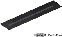 Pragmalux LED Bandrasterarmatuur Optic transparant reflector 30x150cm 36W 4400-4800lm 3000K-3500K-4000K 3CCT CRI>90 UGR<16 zwart RAL9005 + Philips DALI driver + plenum