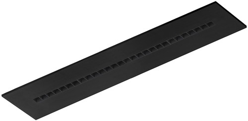 Pragmalux LED Bandrasterarmatuur Optic zwarte reflector 30x150cm 26-36W 3200-4400lm 3000K-3500K-4000K 3CCT CRI>90 UGR<16 zwart RAL9005 + Philips driver + plenum