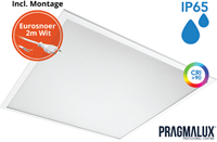 Pragmalux LED Paneel 60x60cm Sigma G2 IP65 CRI>90 26-37W 3000K-4000K 2-CCT 3550-5000lm UGR<19 +Driver incl. eurosnoer 2m wit(4x14W/4X18W)-1