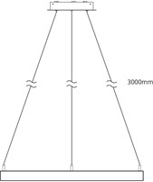 Pragmalux LED Pendelarmatuur Circo Ø600mm Prisma direct/indirect 28-56W 2650-5600lm 3CCT 3000-3500-4000K  CRI90 UGR<19 Wit - DALI+ pendelset 3m-7