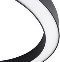 Pragmalux LED Pendelarmatuur Circo Ø900mm Prisma direct/indirect 56-84W 5300-8400lm 3CCT 3000-3500-4000K  CRI90 UGR<19 Zwart - DALI+ pendelset 3m-3