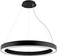 Pragmalux LED Pendelarmatuur Circo Ø600mm Prisma direct/indirect 28-56W 2650-5600lm 3CCT 3000-3500-4000K  CRI90 UGR<19 Zwart - DALI+ pendelset 3m-1