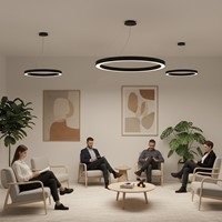 Pragmalux LED Pendelarmatuur Circo Ø900mm Prisma direct/indirect 56-84W 5300-8400lm 3CCT 3000-3500-4000K  CRI90 UGR<19 Wit - DALI+ pendelset 3m-5