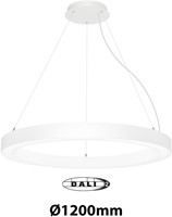 Pragmalux LED Pendelarmatuur Circo Ø1200mm Prisma direct/indirect 56-112W 5300-11200lm 3CCT 3000-3500-4000K  CRI90 UGR<19 Wit - DALI+ pendelset 3m