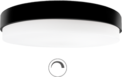 Pragmalux LED Plafonnière / Wandarmatuur Dura-S Zwart Ø270 IP64 IK10 4,5-8W 450-850lm 3000K-3500K-4000K 3-CCT Fase dimbaar