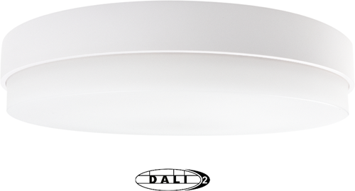 Pragmalux LED Plafonniere / Wandarmatuur Dura-M Wit 340 IP64 IK10 8-18W 750-2075lm 2200K-2700K 2-CCT + dali