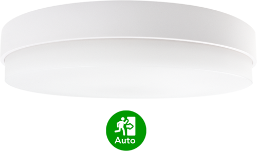 Pragmalux LED Plafonniere / Wandarmatuur Dura-M Wit 340 IP64 IK10 8-18W 750-2075lm 2200K-2700K 2-CCT + noodmodule 3uur autotest