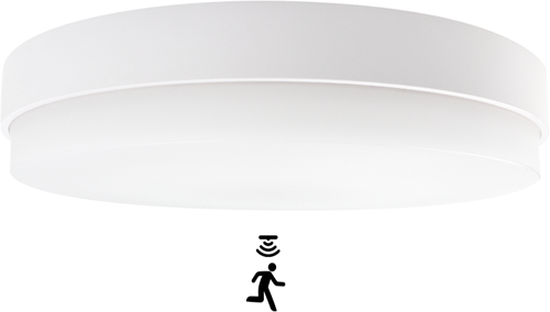 Pragmalux LED Plafonniere / Wandarmatuur Dura-M Wit 340 IP64 IK10 8-18W 950-2300lm 3000K-3500K-4000K 3-CCT + bewegingssensor