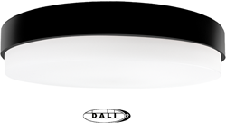 Pragmalux LED Plafonniere / Wandarmatuur Dura-M Zwart 340 IP64 IK10 8-18W 750-2075lm 2200K-2700K 2-CCT + dali