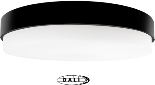 Pragmalux LED Plafonniere / Wandarmatuur Dura-S Zwart 270 IP64 IK10 4-9W 375-1000lm 2200K-2700K 2-CCT + dali