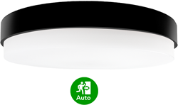 Pragmalux LED Plafonniere / Wandarmatuur Dura-M Zwart 340 IP64 IK10 8-18W 950-2300lm 3000K-3500K-4000K 3-CCT + noodmodule 1uur autotest