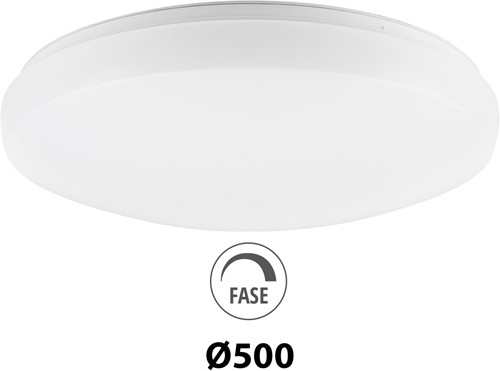 Pragmalux LED Plafonnière / Wandarmatuur Polo G3 IP64 40W 3000K-6000K 3-CCT 3500-3900lm Ø500 (1x42W) fase dimbaar