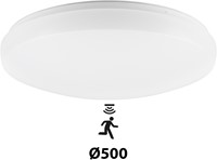 Pragmalux LED Plafonnière / Wandarmatuur Polo G3 IP64 26-37W 3000K-6000K 3-CCT 2500-3800lm Ø500 (1x42W) +Bewegingssensor