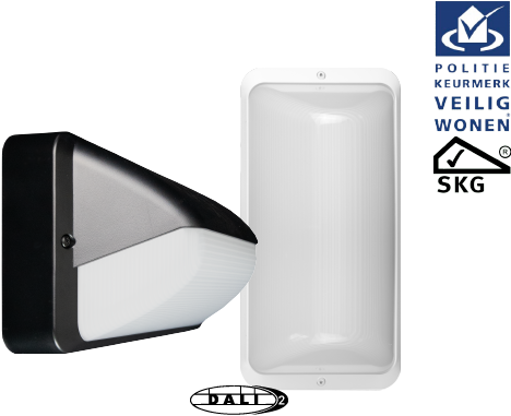Pragmalux LED Portiek Port-S DALI2 PKVW IP66 IK10 2,75-5W 275-600lm 2700K-4000K 3-CCT Excl. Frame