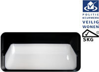 Pragmalux LED Portiek Port-S Halve Afscherming Frame Zwart RAL9004