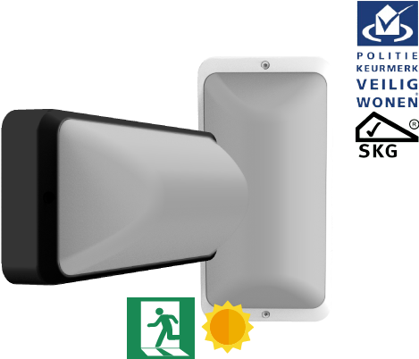 Pragmalux LED Portiek Port-S PKVW IP66 IK10 2,75-5W 275-600lm 2700K-4000K 3-CCT + daglichtsensor & noodmodule 1H autotest-1