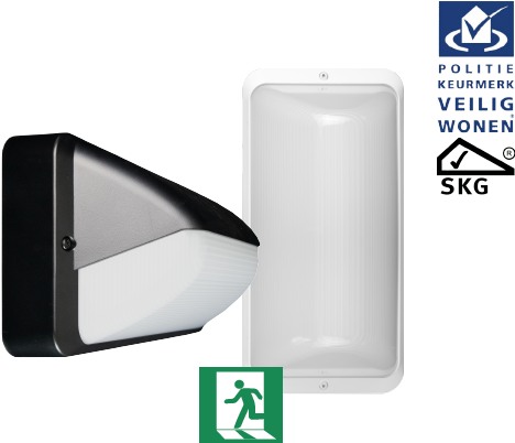 Pragmalux LED Portiek Port-S PKVW IP66 IK10 2,75-5W 275-600lm 2700K-4000K 3-CCT + noodmodule 1H autotest