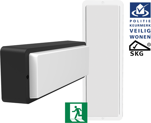 Pragmalux LED Portiek Port-M PKVW IP66 IK10 2,75-5W 295-570lm 3000K-4000K 2-CCT + noodmodule 1uur autotest
