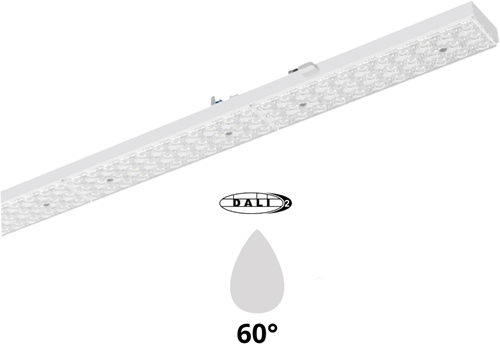 Pragmalux PRX-Line LED module HO 1528mm 75-22W 12900-3785Lm 4000K 60D gr. DALI