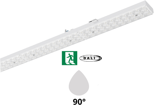 Pragmalux PRX-Line UO LED module 2039mm 110W 16400lm 3000K 90D DALI noodverlichting 3h 600lm