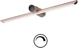 Pragmalux LED Spiegelarmatuur Spigo IP44 IK10 600mm 4-6,5W 340-610lm 2700K-3000K-4000K 3-CCT licht champagne goud RAL1015 fase dimbaar