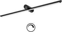 Pragmalux LED Spiegelarmatuur Spigo IP44 IK10 900mm 5-8,5W 410-750lm 2700K-3000K-4000K 3-CCT zwart RAL9011 fase dimbaar