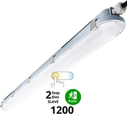 Pragmalux LED TL Waterdicht Armatuur Hermes IP66 120cm 35W 3000K-6000K 3-CCT 5000lm 5x2,5mm Doorvoerbedrading (2x36W) 2-step dim (100-10%) slave = geen sensor & noodmodule 1uur zelftest